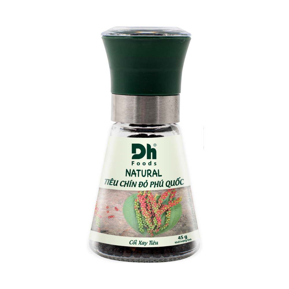 Natural Ti&ecirc;u Ch&iacute;n Đỏ Ph&uacute; Quốc - Nắp cối xay Ceramic